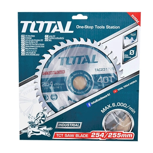 DISCO DENTADO TCT P/MADERA 254MM (10'') 40T INDUSTRIAL