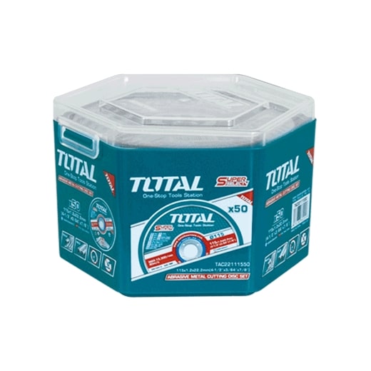 SET DISCOS ABRASIVO/CORTE P/METAL 115x1.2x22.2MM 50PZS
