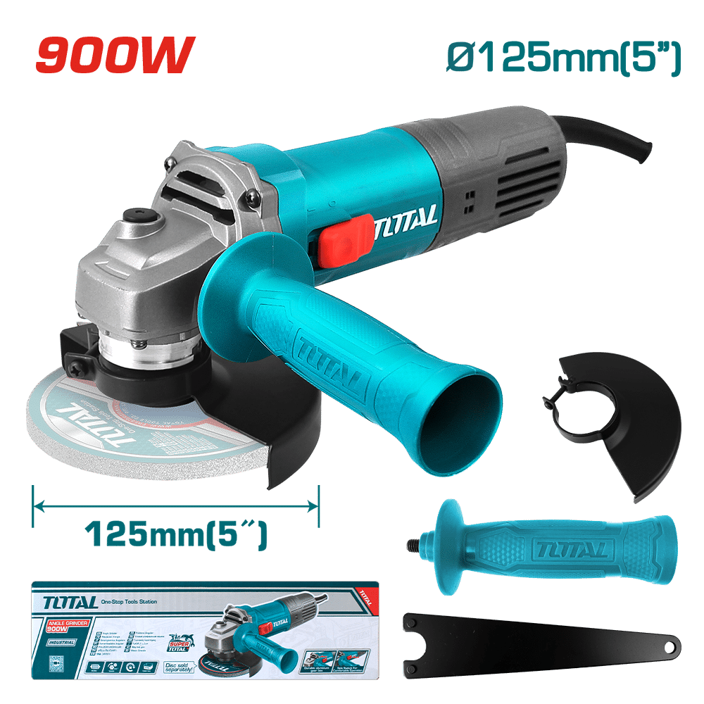 AMOLADORA ANGULAR 05'' 125mm 900W M14 12000RPM MANGO CORTO INDUSTRIAL
