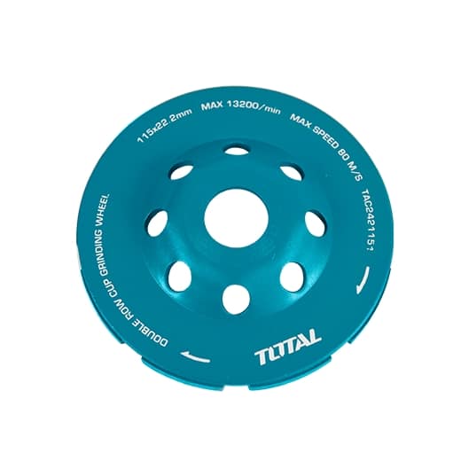 DISCO DIAMANTADO COPA DOBLE FILA DESBASTE 4.5'' (115X22.22MM) HUMEDO