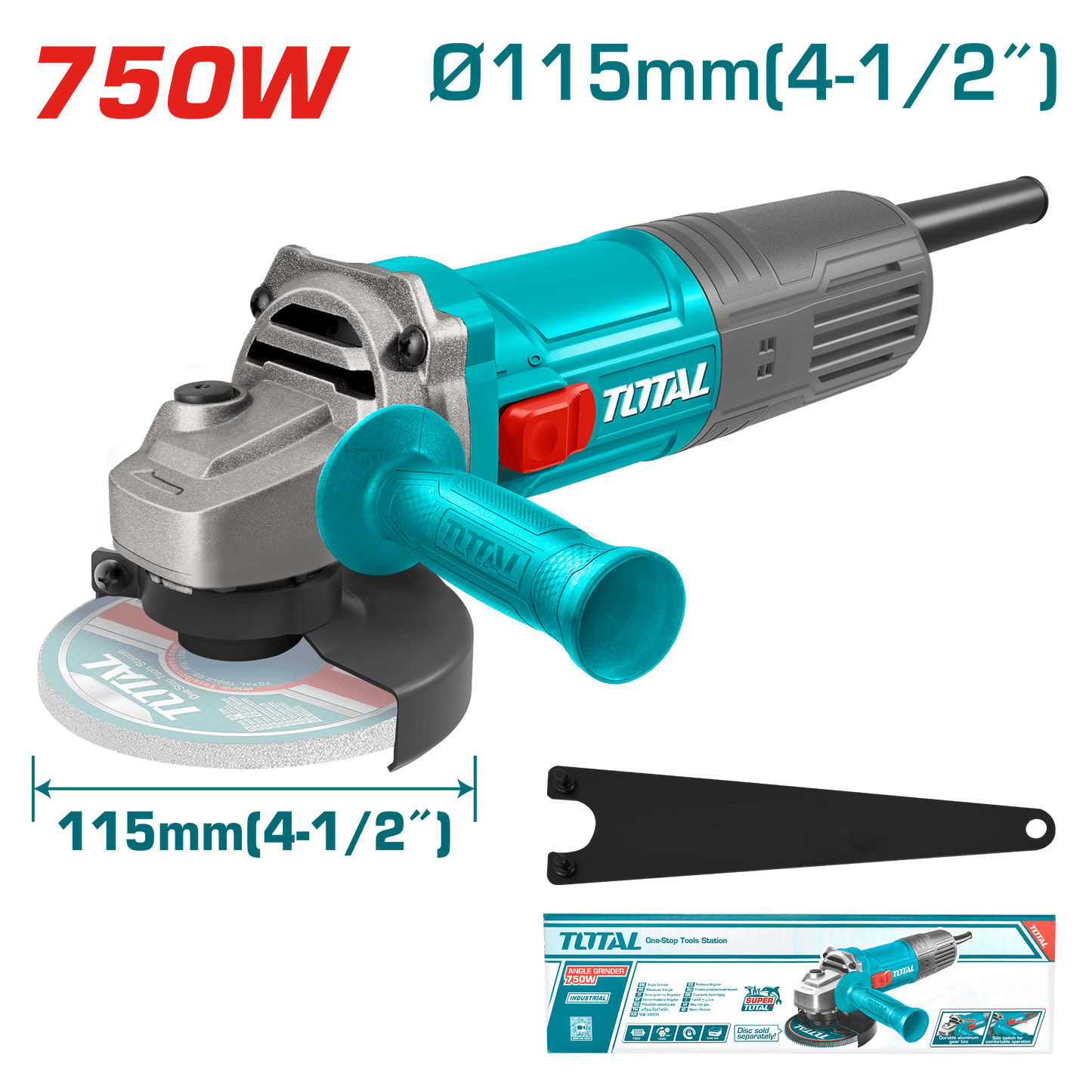 AMOLADORA ANGULAR 4.5'' 115mm M14 750W SUPER SELECT INDUSTRIAL