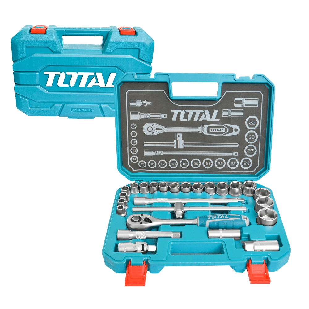 SET RACHET 1/2 + SOCKET + ACC CR-V ACERO 25PCS MALETIN BMC INDUSTRIAL