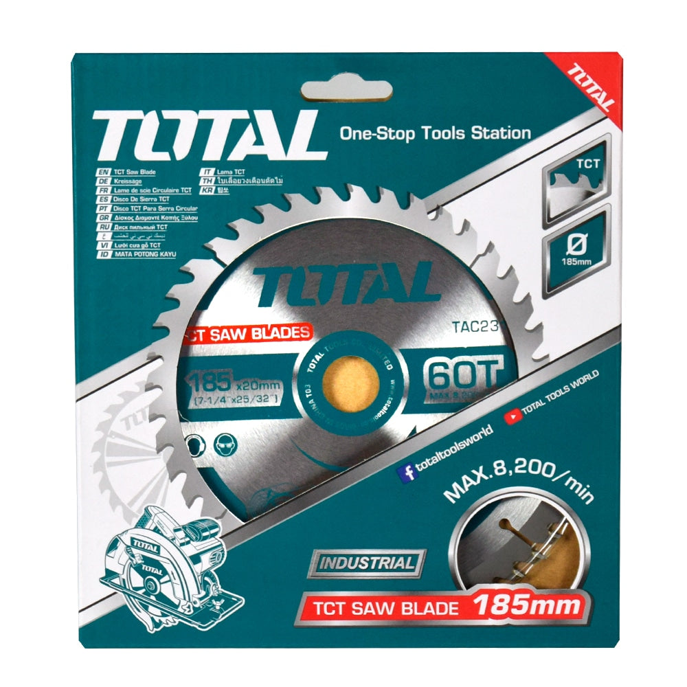 DISCO DENTADO TCT P/MADERA 185MM (7-1/4'') 60T INDUSTRIAL