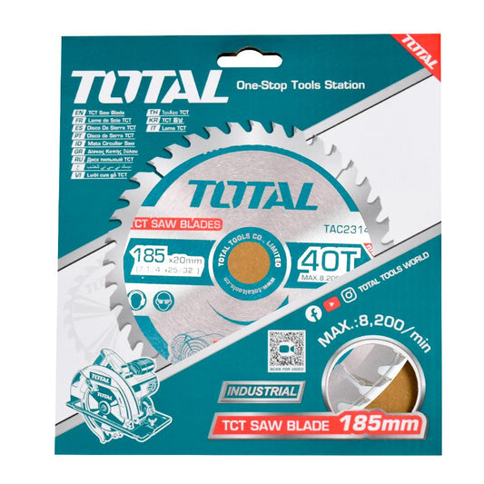 DISCO DENTADO TCT P/MADERA 185MM (7 1/4'') 40T INDUSTRIAL