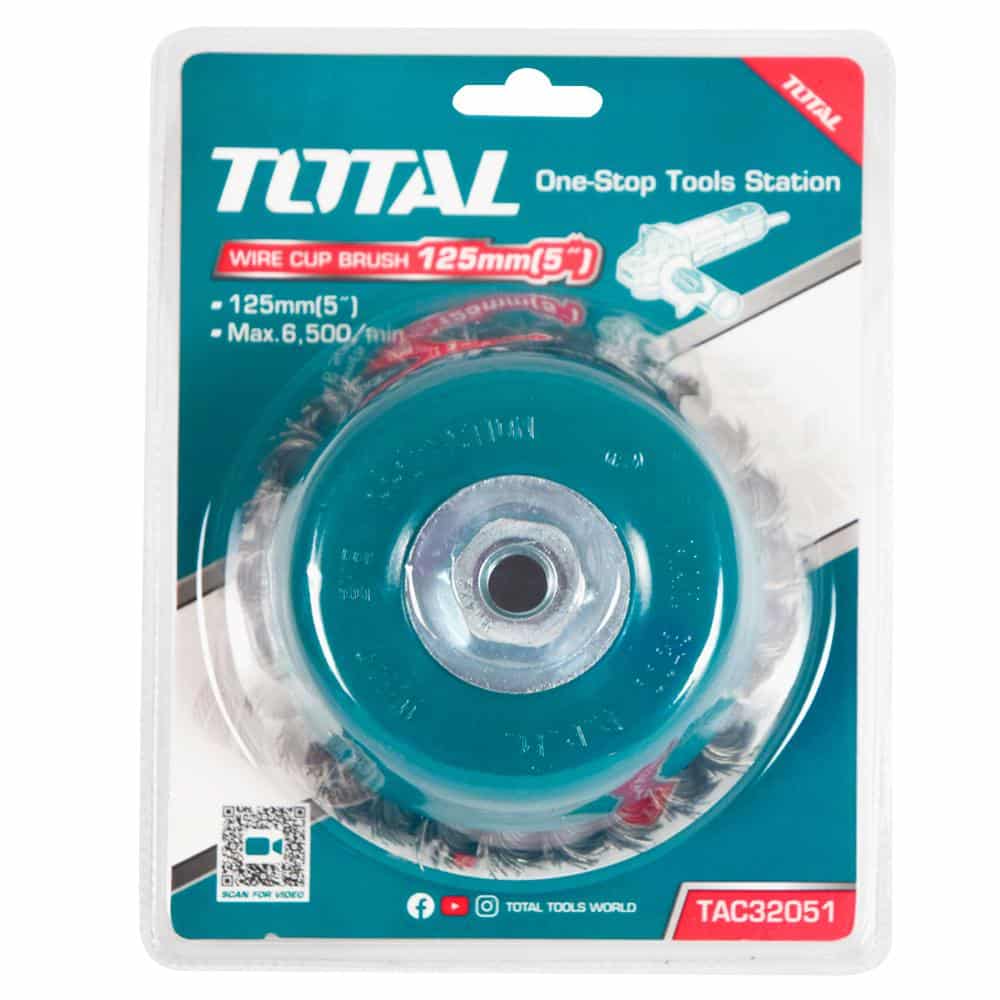 CEPILLO COPA TRENZADO 125MM 5'' M14X2 6500R/MIN