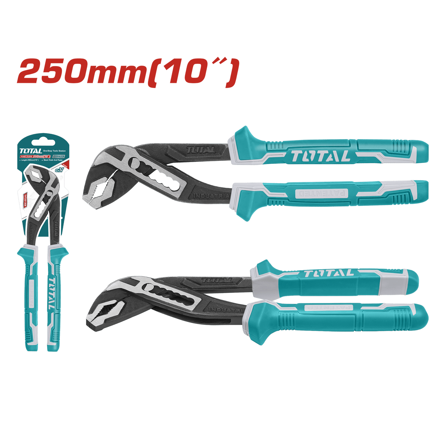 ALICATE PARA TUBOS 10'' 250MM MAX:40MM CR-V / MANGO TPR INDUSTRIAL
