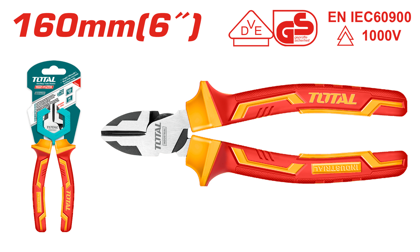 ALICATE CORTE DIAGONAL 6'' 160MM AISLADO 1000V