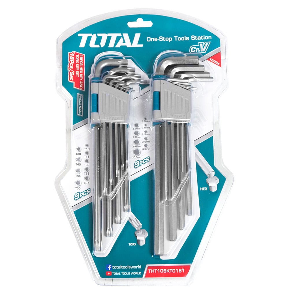 SET DE LLAVES TORX CR-V 18PCS