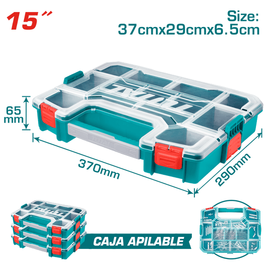 ORGANIZADOR PP 15'' APILABLE 370X290X65MM