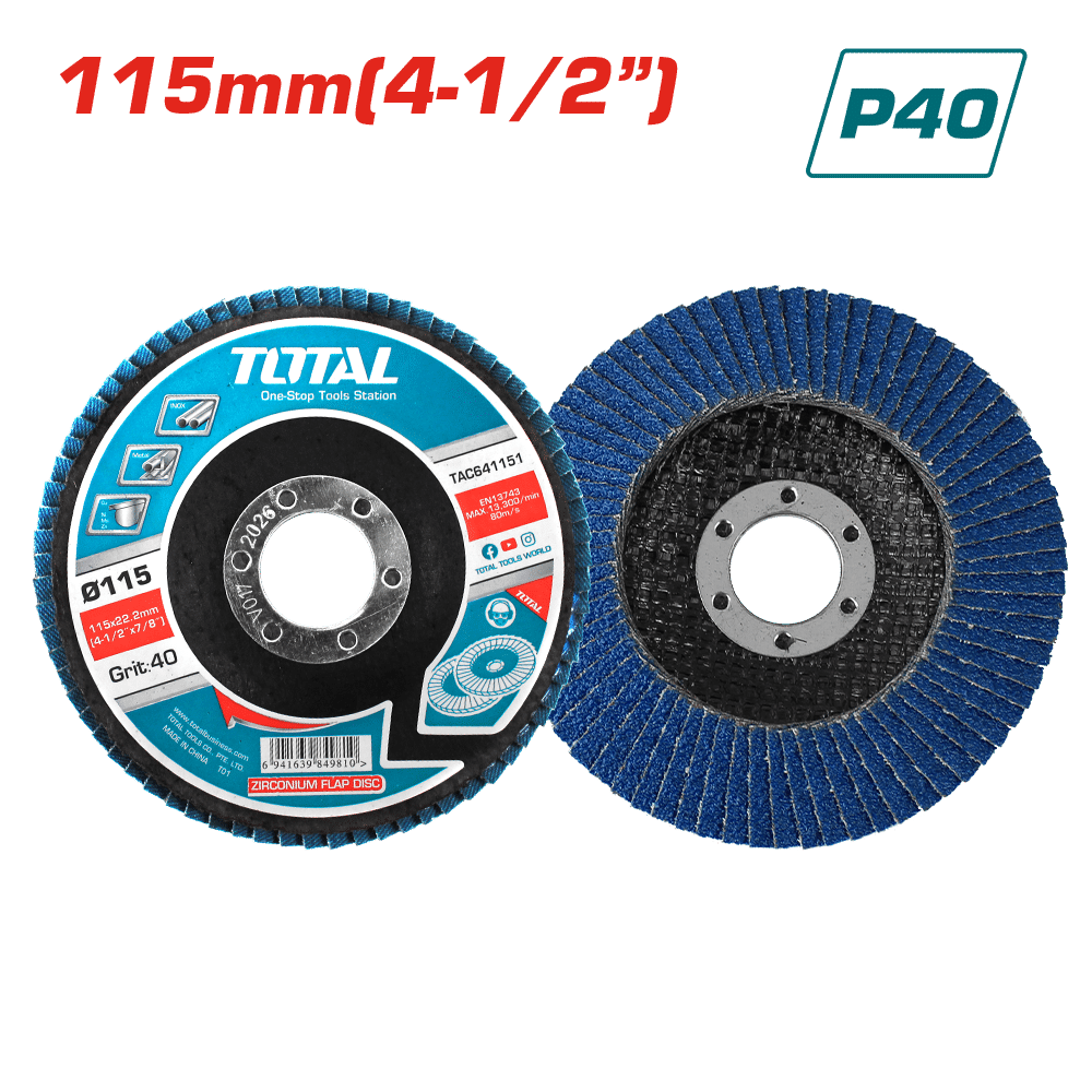 DISCO FLAP ZIRCONIO 115X22MM P40