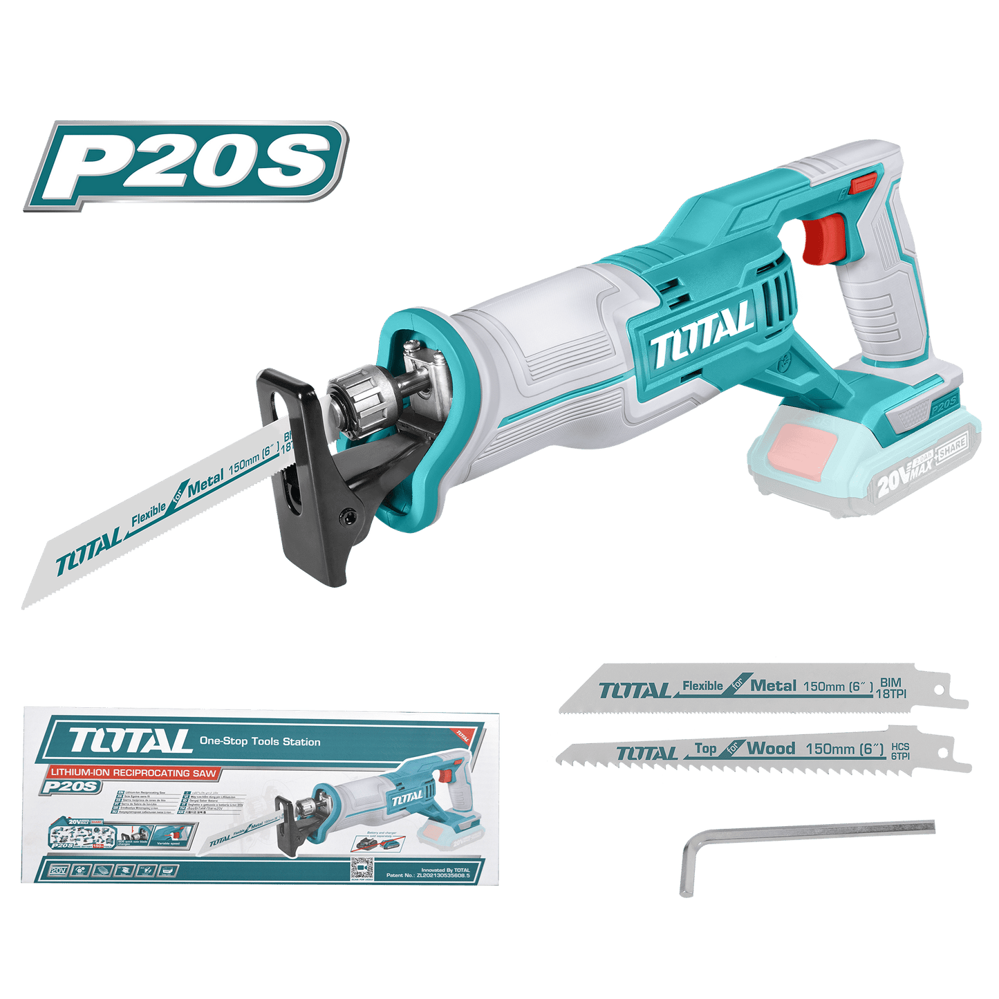 SIERRA RECIPROCA LI-ION 20V 0-2800RPM P20S