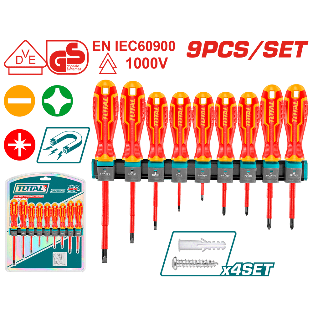 SET DESTORNILLADORES X9PCS