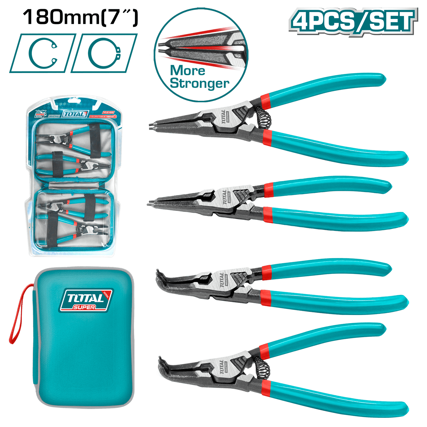 SET DE ALICATES CIRCLIP 4PCS