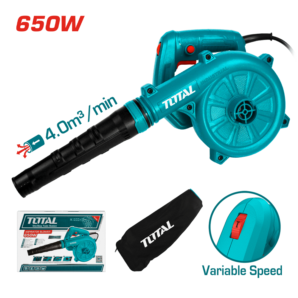 SOPLADORA/ASPIRADORA 220V 650W 0-16000RPM 0-4M3/MIN INDUSTRIAL
