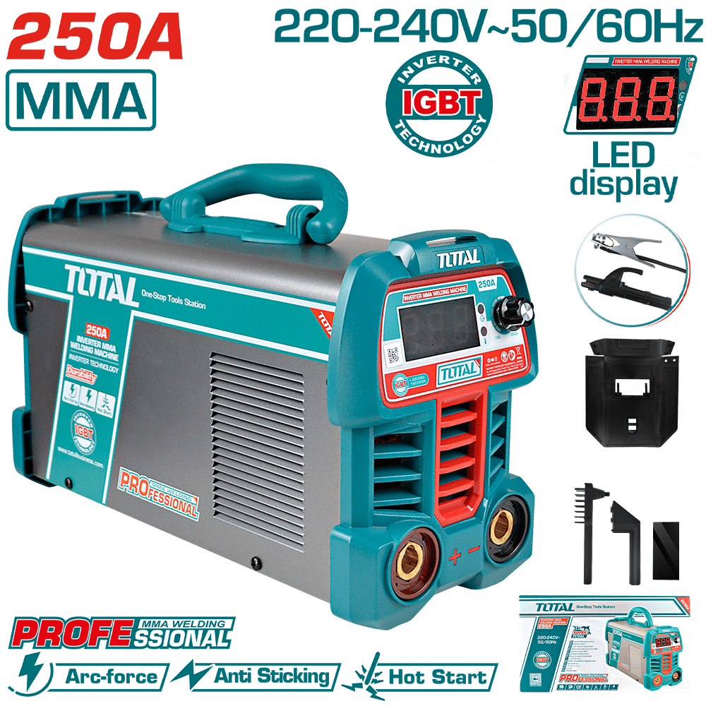 SOLDADORA INVERTER MMA 15-250A LCD E:1.6-5.0