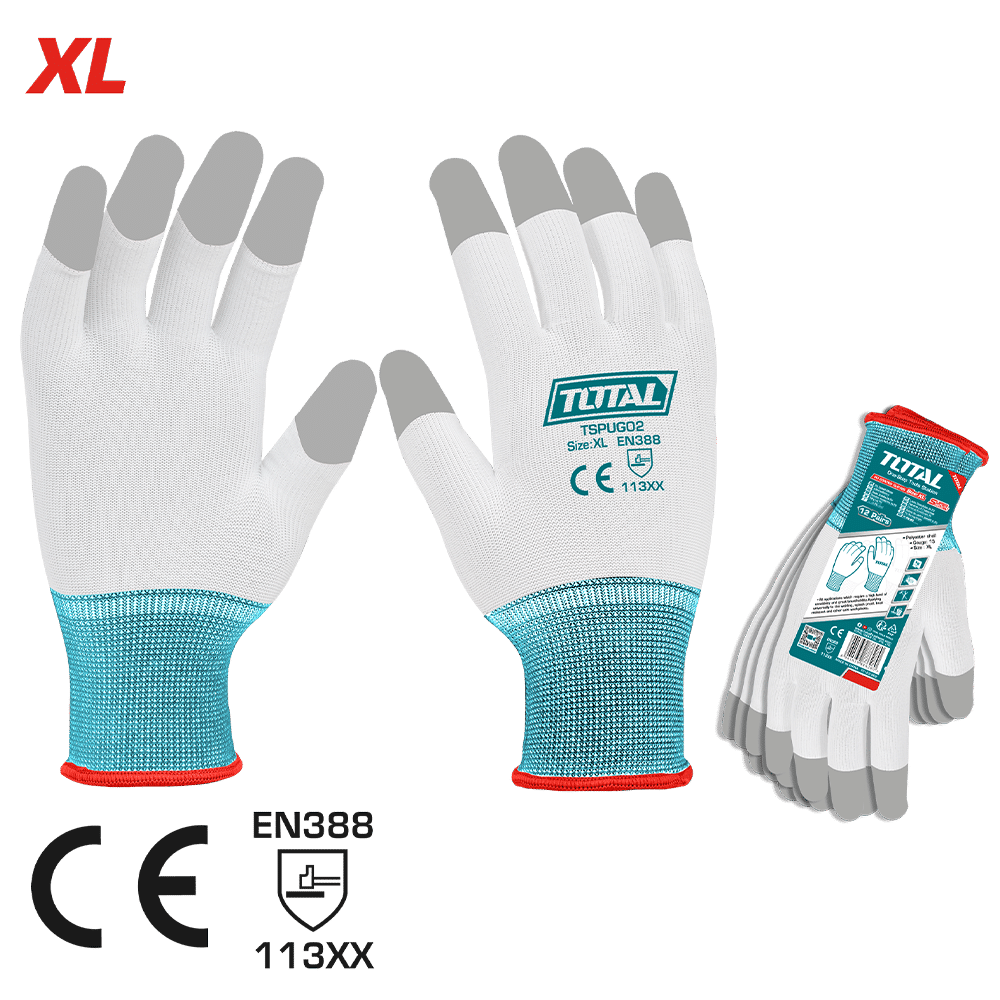 GUANTE DE TRABAJO POYESTER/PU XL PROT: 113XX PUNTA GOMA