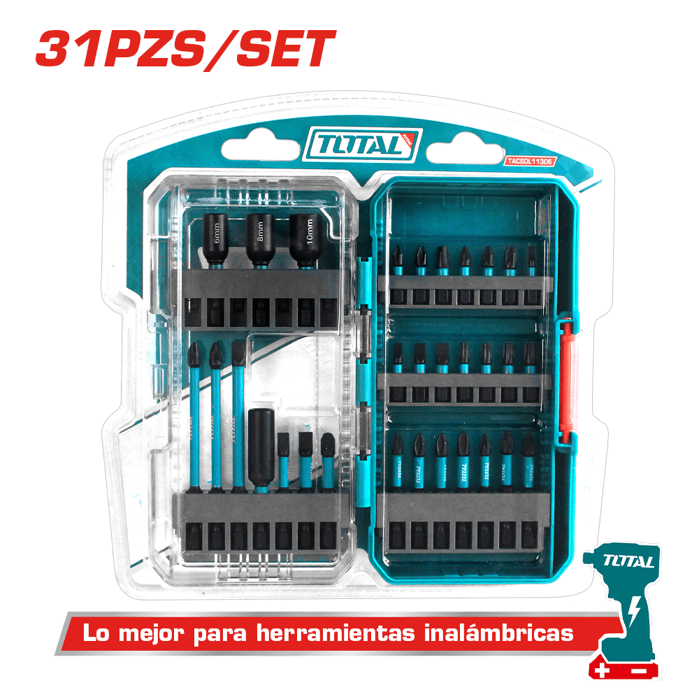 SET DE PUNTAS PARA DESTORNILLADOR DE IMPACTO 31PZS INDUSTRIAL