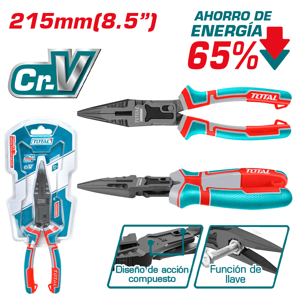PINZA LARGA ACC COMPUESTA 8.5" 215MM CR.V MEJ:65% INDUSTRIAL