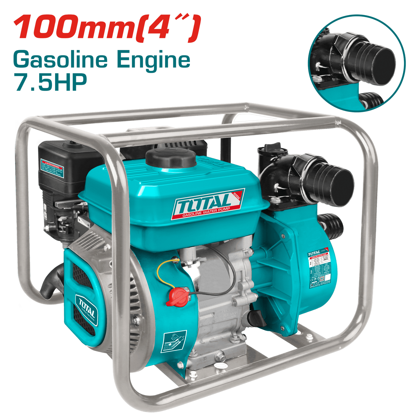 MOTOBOMBA GASOLINERA 4 PULG 7.5HP 1400L/MIN MAX 29M INDUSTRIAL