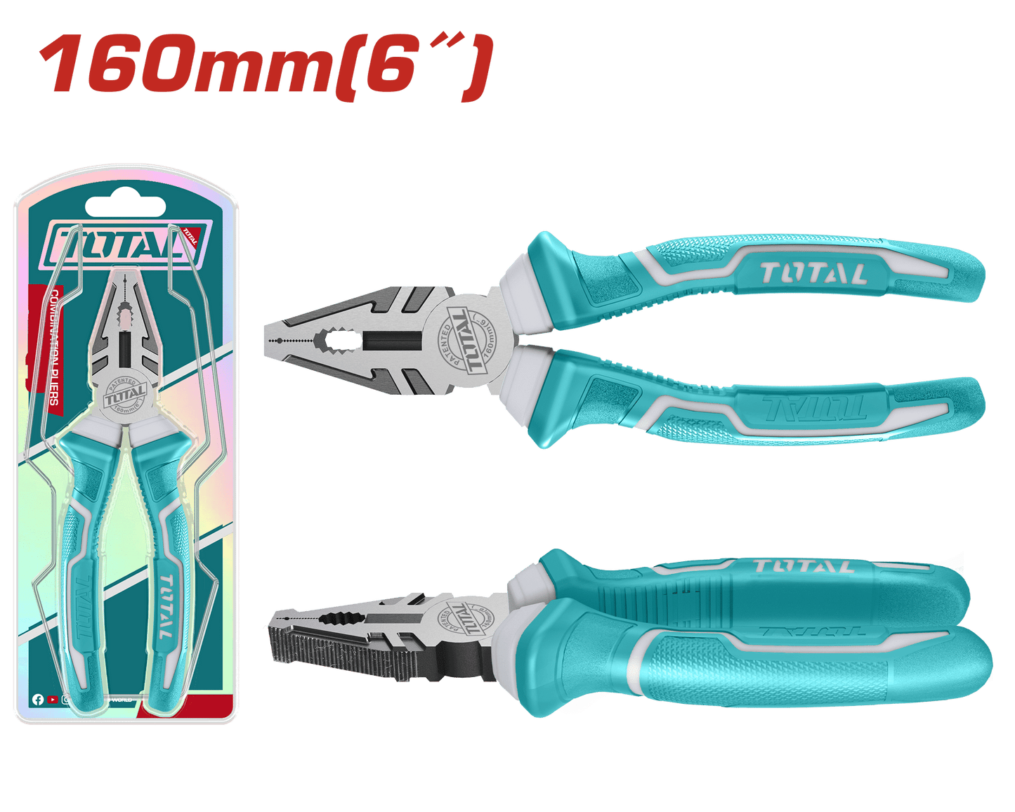ALICATE DE COMBINACION 6'' 180MM PULIDO Y ANTIOXIDO
