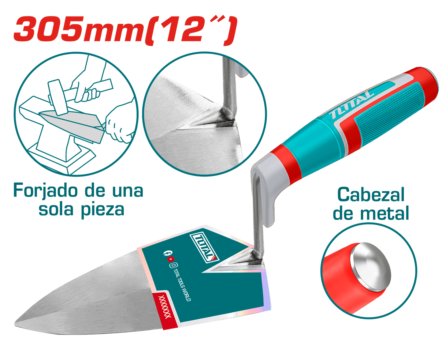 BADILEJO 12'' (305MM) INTEGRADO TOPE METALICO INDUSTRIAL