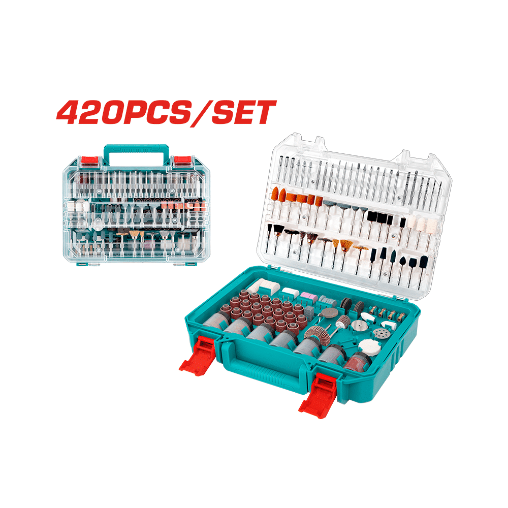 ACCESORIOS P/MINI-RECTIFICADORA 420PZS INC. ESTUCHE