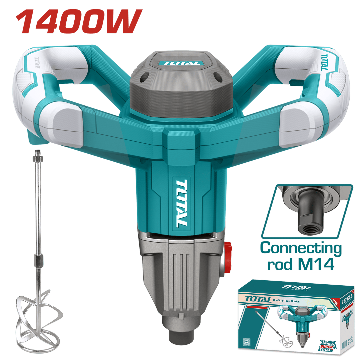 MEZCLADORA 1400W M14 C/LED INC PALETA INDUSTRIAL