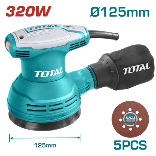 LIJADORA ROTATIVA 320W 12000RPM 125MM INDUSTRIAL