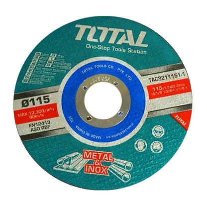 SET DISCOS ABRASIVO/CORTE P/METAL 115x1.2x22.2MM 10PZS