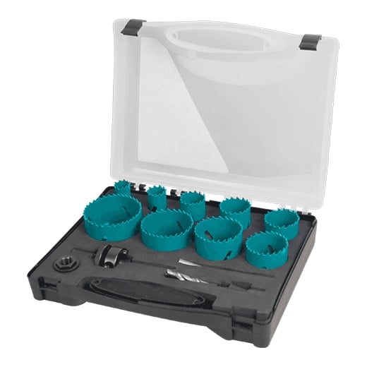 SET DE CIERRAS CORONA BI-METAL 13PCS