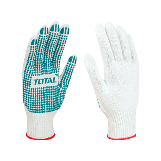GUANTES DE TRABAJO PVC PUNTOS XL ALGODÓN CLASE A PAR