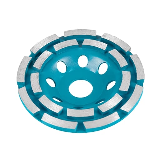 DISCO DIAMANTADO COPA DOBLE FILA DESBASTE 4.5'' (115X22.22MM) HUMEDO