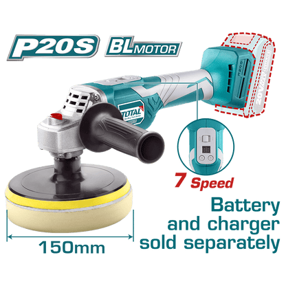 PULIDORA ANGULAR LI-ION 20V PANTALLA LSD 150MM BASE INDUSTRIAL