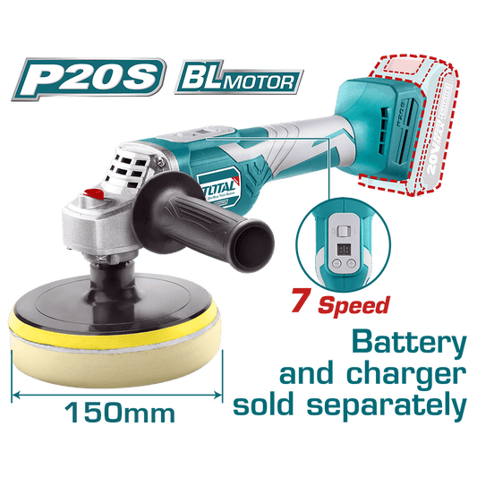 PULIDORA ANGULAR LI-ION 20V PANTALLA LSD 150MM BASE INDUSTRIAL