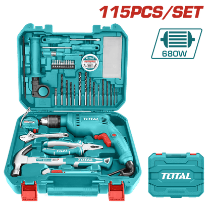 SET DE HERRAMIENTAS CON TALADRO 115 PCS SUPER SELECT