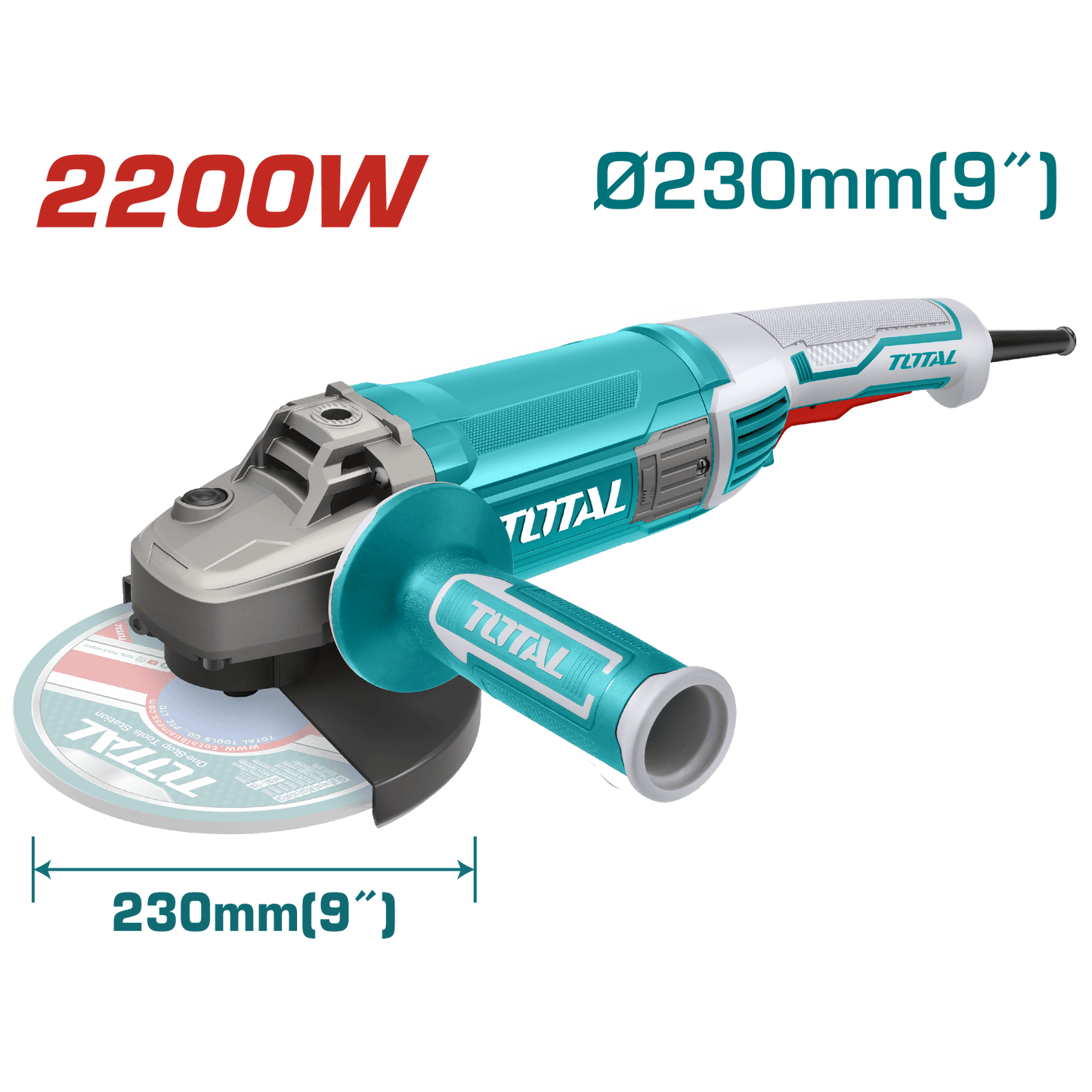AMOLADORA ANGULAR 09'' 230mm 2200W M14 6600RPM INDUSTRIAL