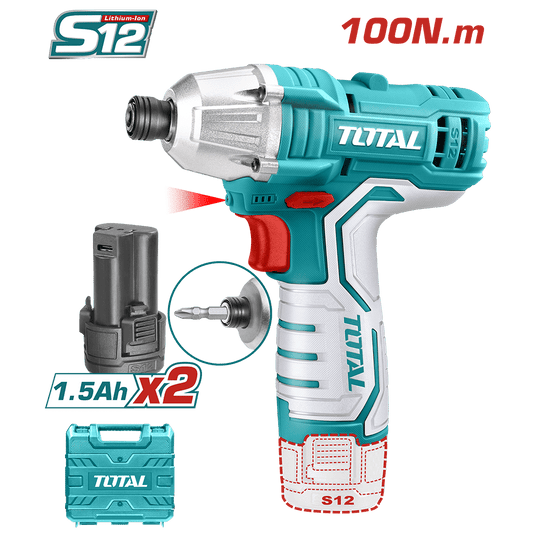 ATORNILLADOR DE IMPACTO 16V 0-2700RPM 0-3500BPM 170NM 2X2.0AH