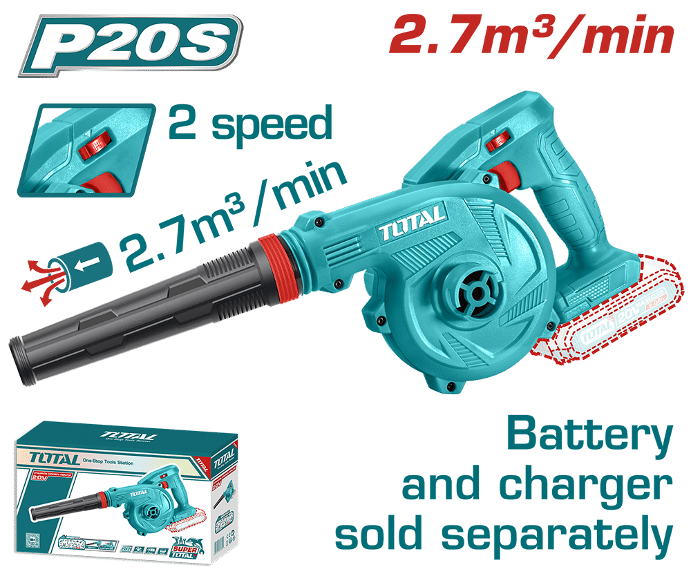 SOPLADORA LI-ION 20V 2.7M3/MIN 18000/MIN P20S