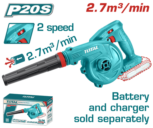 SOPLADORA LI-ION 20V 2.7M3/MIN 18000/MIN P20S