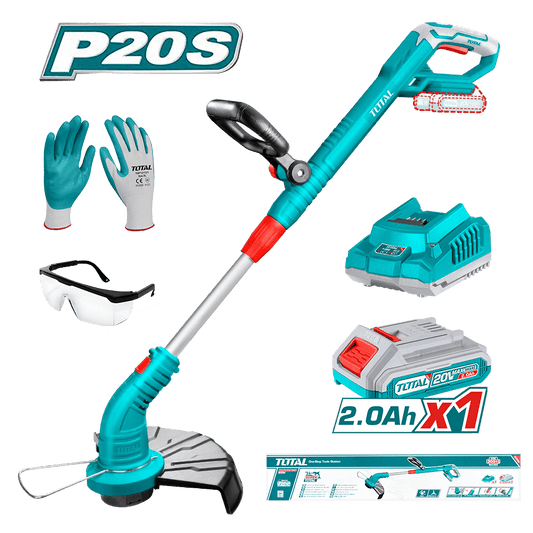 GUADAÑA LI-ION 20V 8200RPM CORTE 300MM LINEA 1.6MMX5M L:50-80CM 1X2.0AH +ACC