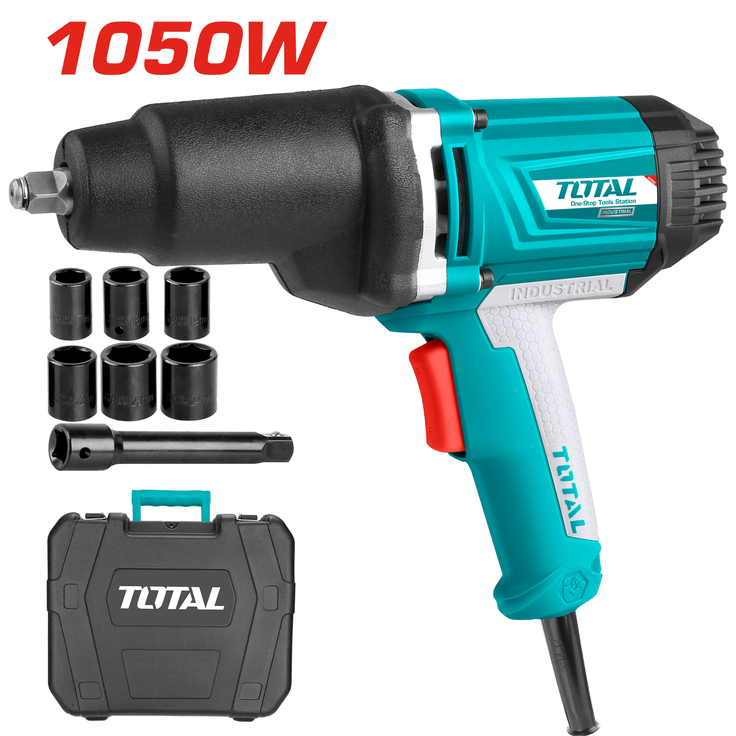 LLAVE DE IMPACTO 1050W 2300RPM 550NM 1/2PULG + DADOS INDUSTRIAL