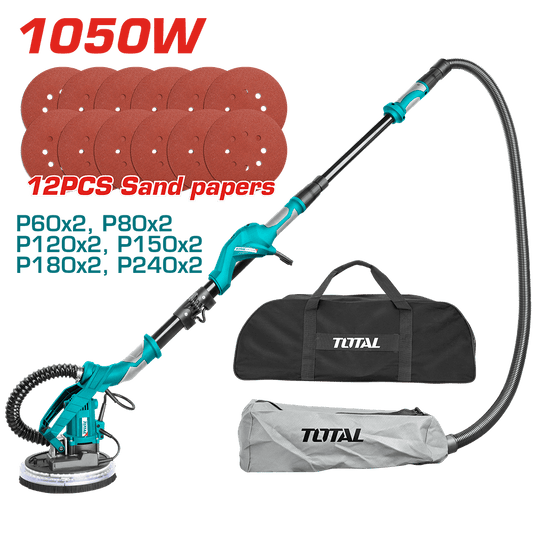 LIJADORA DE DRYWALL 1050W 600-2600RPM PAD 215MM LED INDUSTRIAL