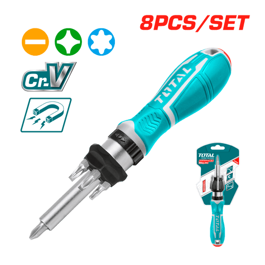 ATORNILLADOR RACHET 8PZS CRV MAGNETICO