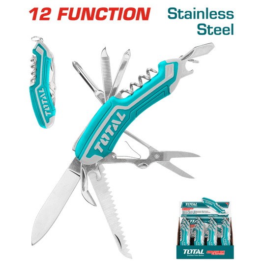 CUCHILLO 12 FUNCIONES MANGO SUAVE 9.5CM