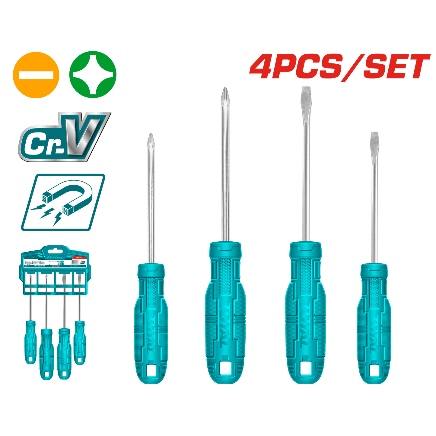 SET DESTORNILLADORES 04 PZS 40CR
