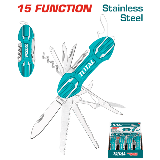 CUCHILLA MULTIFUNCIONAL ALUMINIO 9.5CM 15FUNCIONES