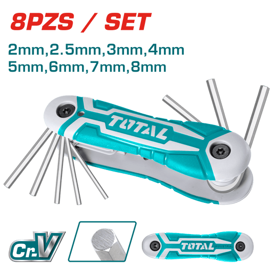 LLAVE ALLEN BOLSILLO 8 FUNCIONES 2-8MM CR-V