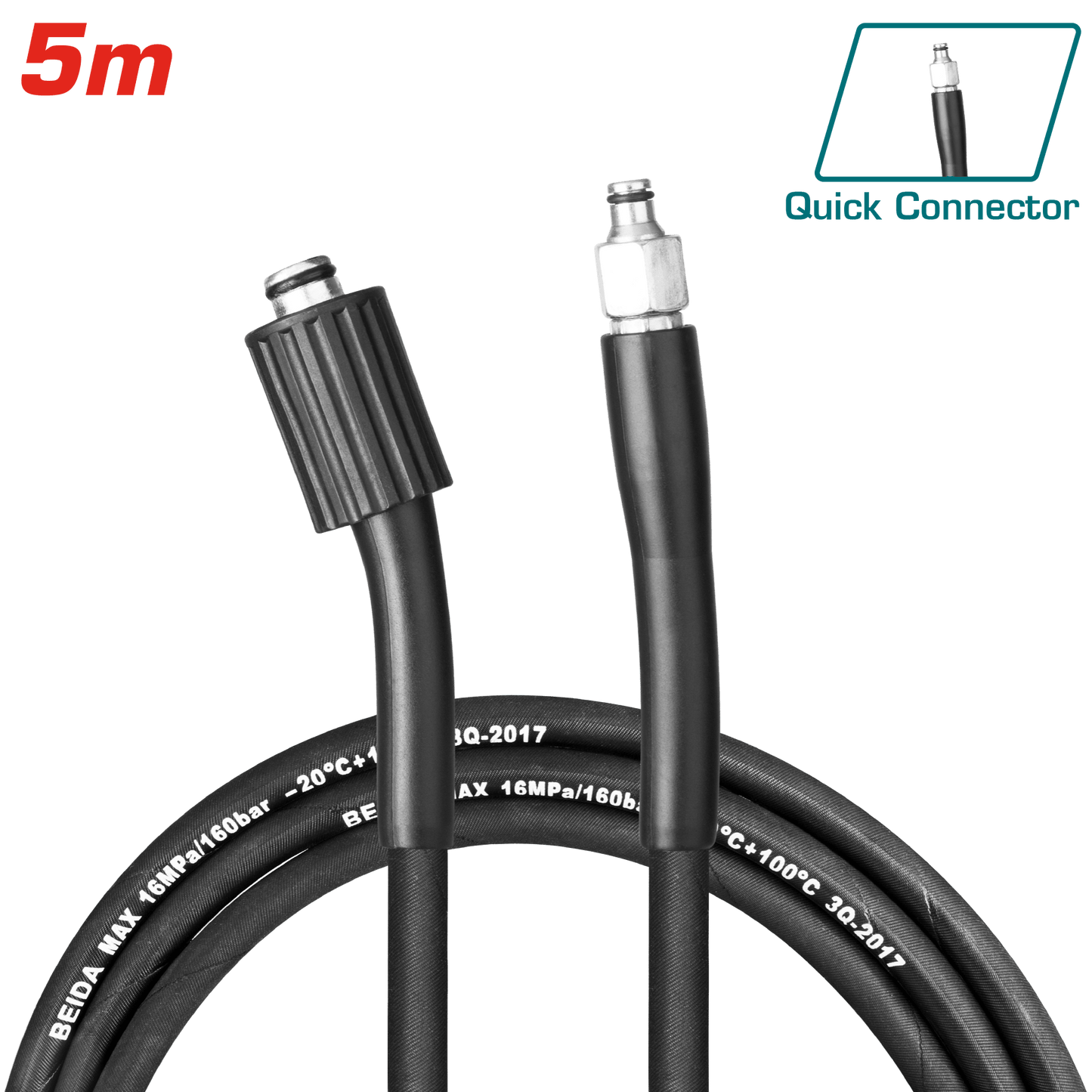 MANGUERA PARA HIDROLAVADORA 5M PVC