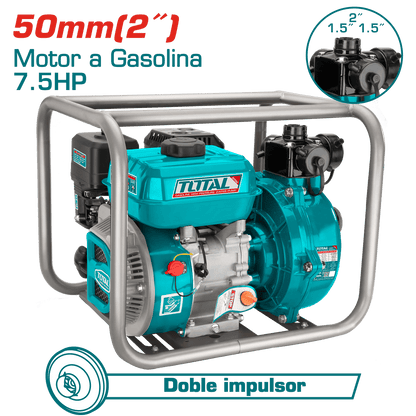 MOTOBOMBA GASOLINERA 2 PULG 7.5HP 300L/MIN ALTURA 80M SUC 7M 7.5HP INDUSTRIAL