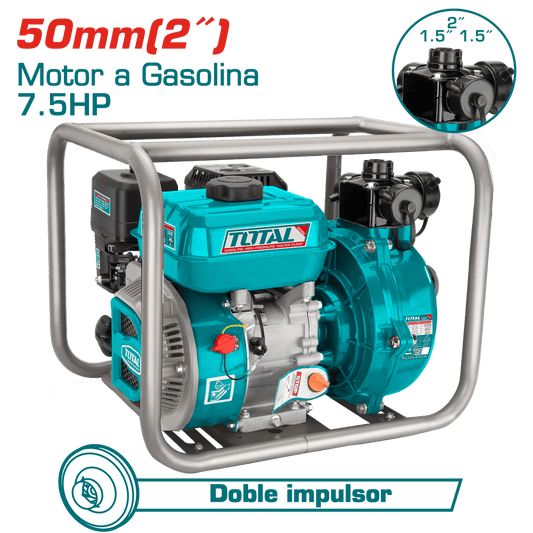 MOTOBOMBA GASOLINERA 2 PULG 7.5HP 300L/MIN ALTURA 80M SUC 7M 7.5HP INDUSTRIAL